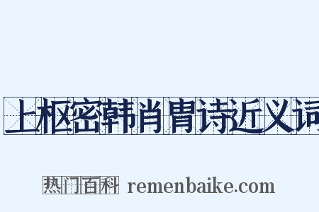 上枢密韩肖胄诗近义词是什么意思的图片